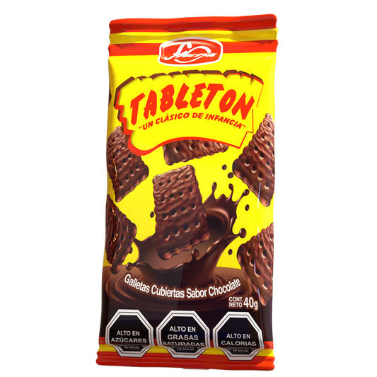 Tableton Chocolate 40g – Clásico Snack Chileno Cubierto en Chocolate