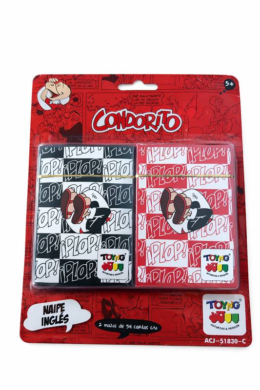 Naipes Condorito Originales – Set de Cartas Inglesas (2 Mazos de 54 Cartas) | Baraja Chilena Coleccionable