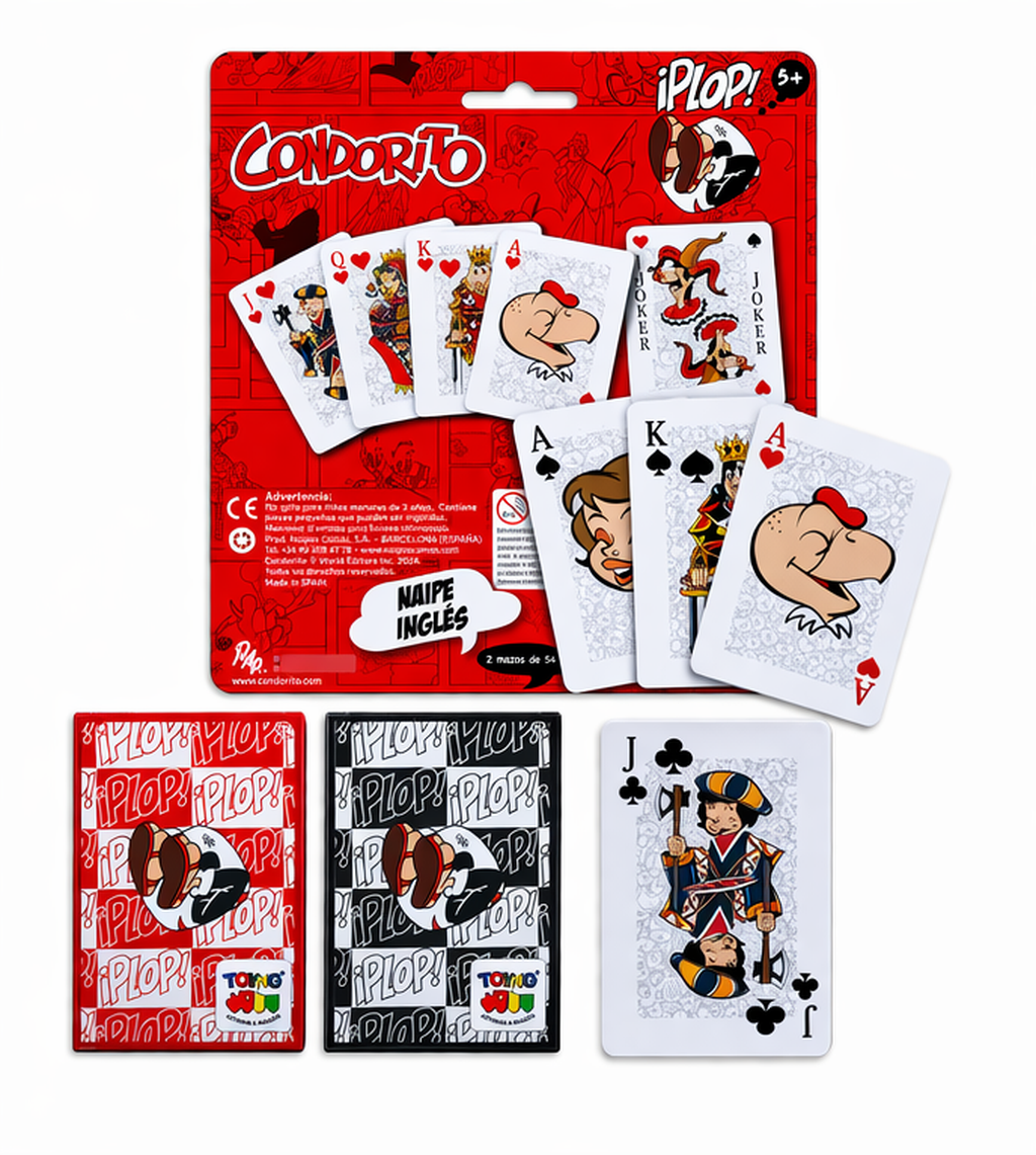 Naipes Condorito Originales – Set de Cartas Inglesas (2 Mazos de 54 Cartas) | Baraja Chilena Coleccionable