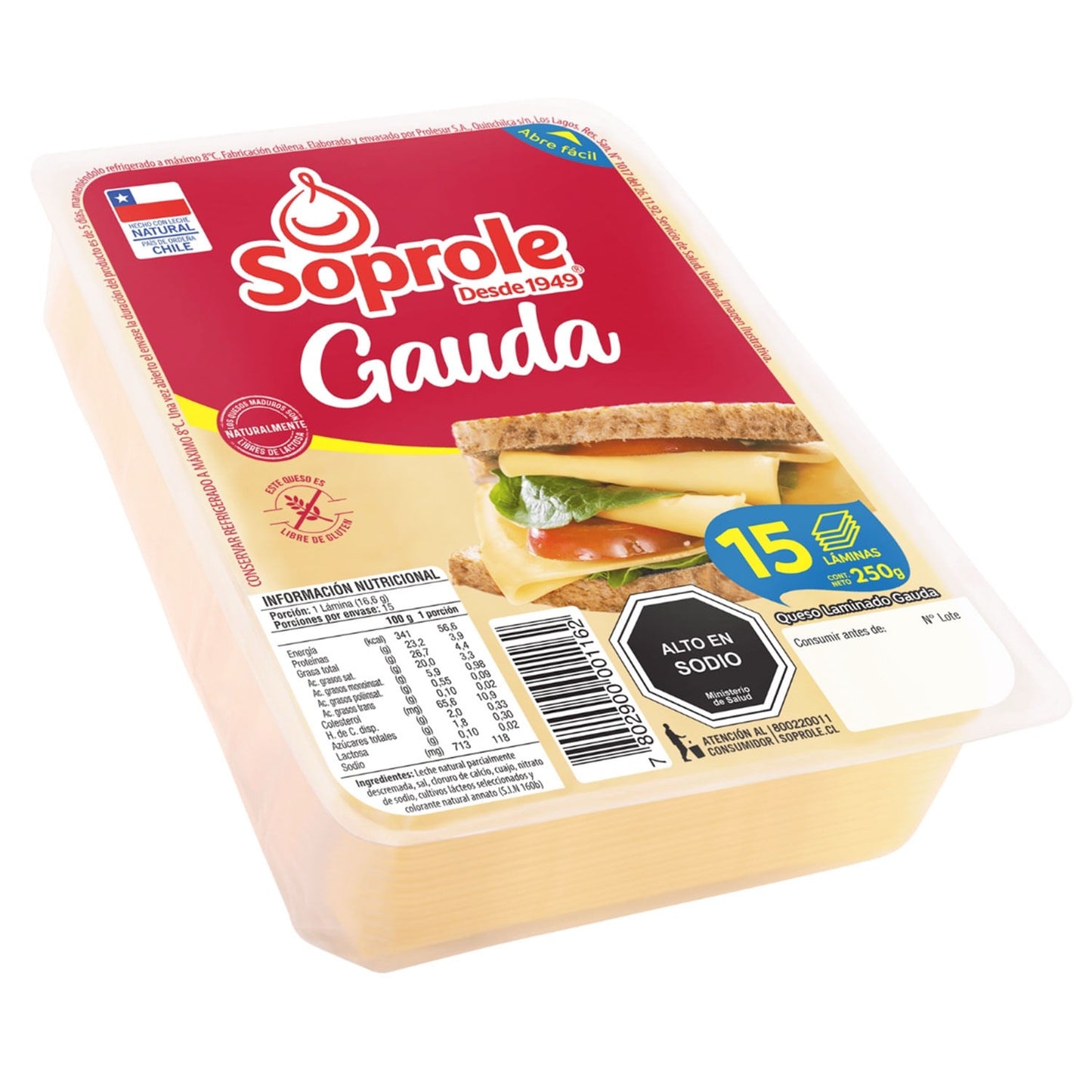 Queso soprole gauda