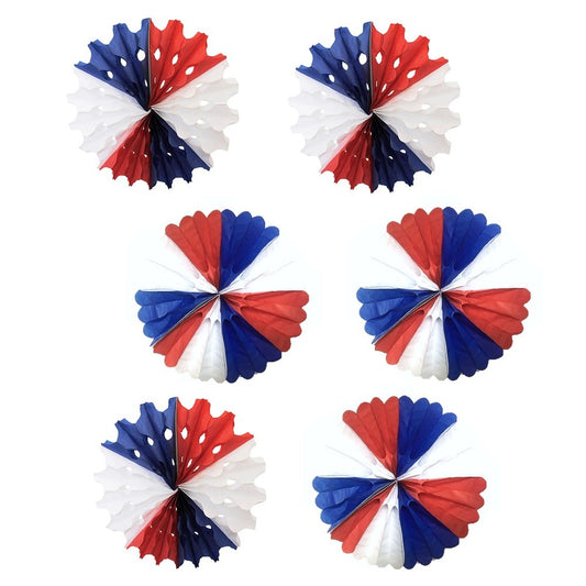 Set de 6 Adorno Redondo Tricolor Chile