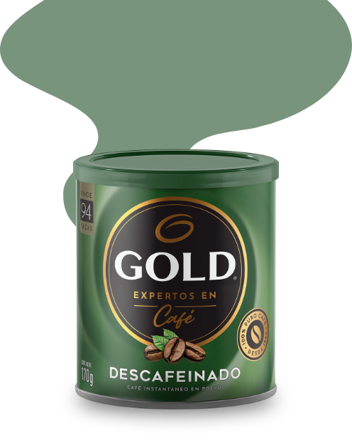 Café Gold Descafeinado 170g | Café Instantáneo Chileno Suave y Aromático