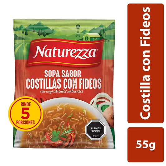Sopa costilla con fideos naturezza 5 porciones