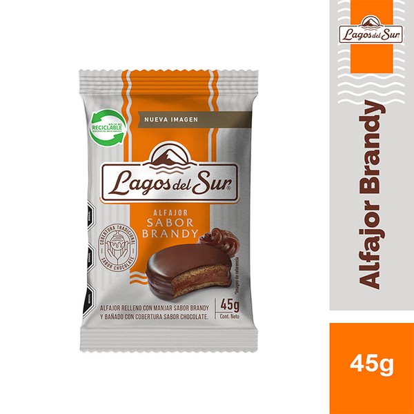 Alfajor brandy lagos del sur 45g