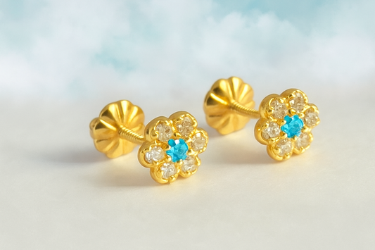 Aros de oro 18k tamaño para bebé