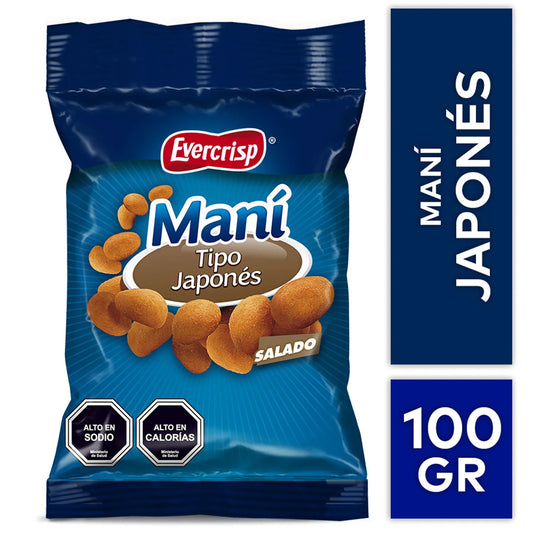 Maní tipo japonés 100gr evercrisp