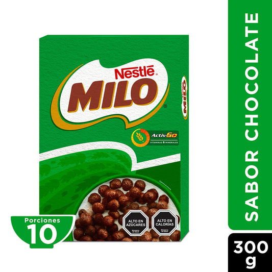 Cereal Milo chileno 300g sabor chocolate.