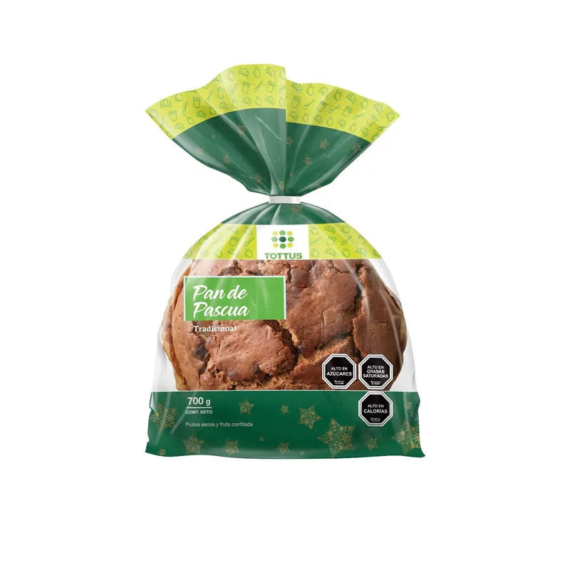 Pan de pascua tottus frutos secos y frutas confitadas 700g