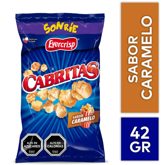 Cabritas evercrisp 42g, sabor caramelo