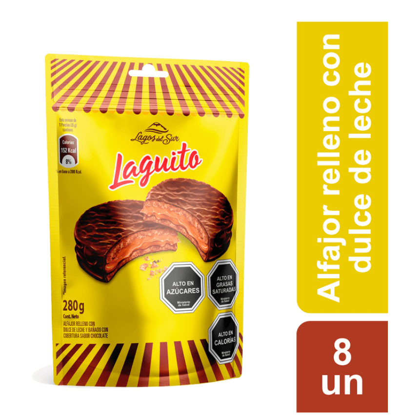 Alfajor laguito, 8 unidades - Chilena Cossas