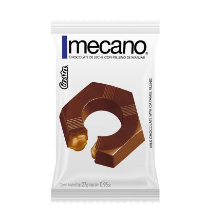 Chocolate mecano relleno de manjar