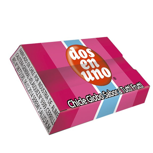 Chicle dos en uno tuti fruti