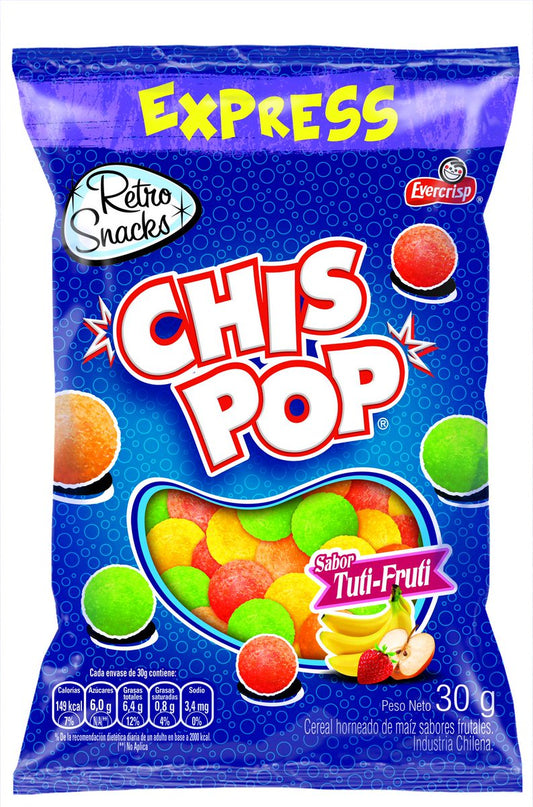ChisPop evercrips sabor tuti-fruti