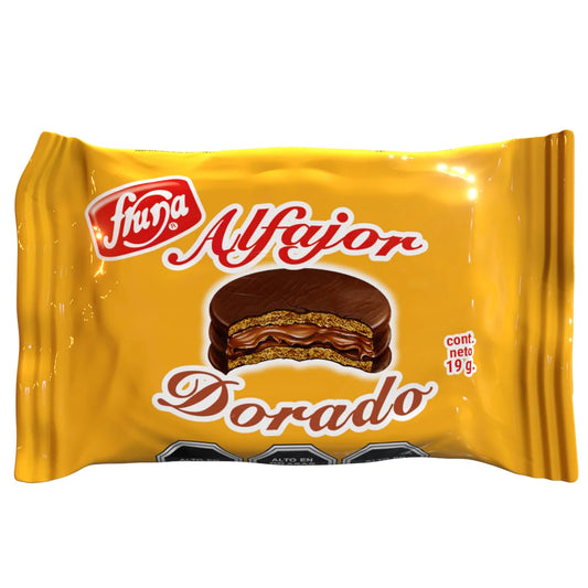 Alfajor dorado fruna