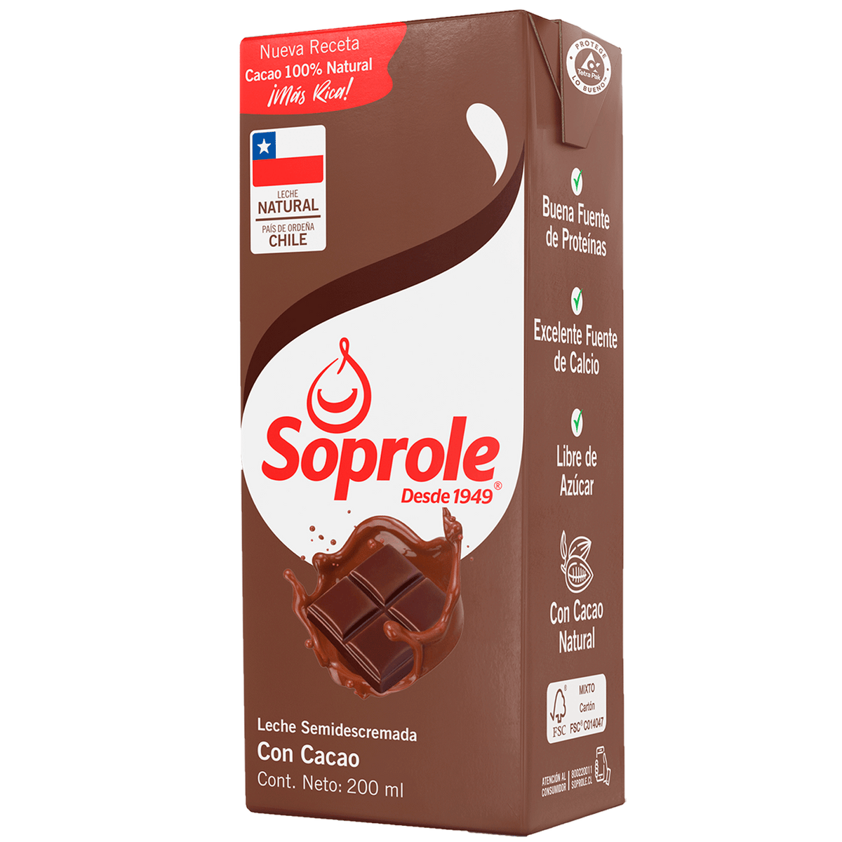 Leche con chocolate soprole 200ml - Chilena Cossas