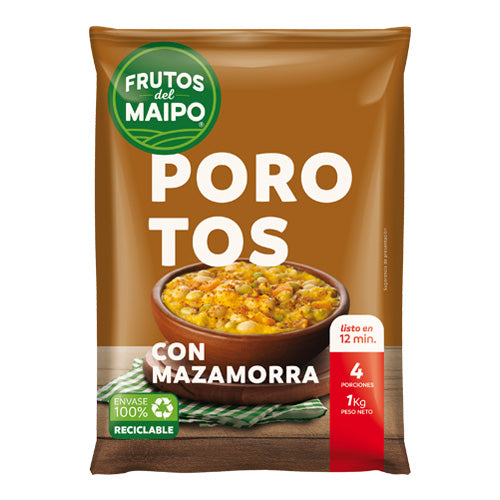 Porotos con mazamorra 1 kilo, producto congelado