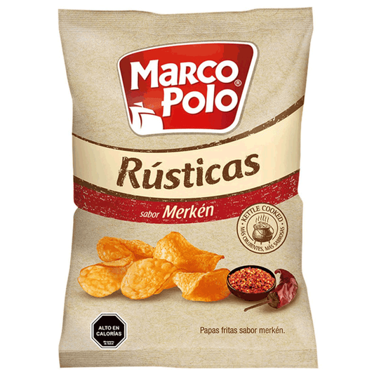 Papas Fritas Marco Polo Rústicas Sabor Merkén 185 g
