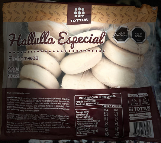 Pan precocido chileno – Hallulla Especial Tottus