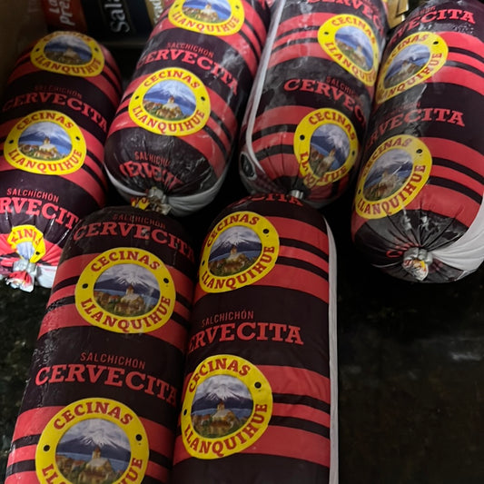 Salchichón cervecita 400gr Llanquihue - Chilena Cossas 
