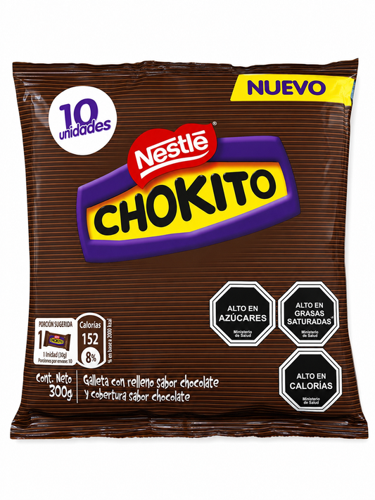 Nuevo Chokito Pack 10 Unidades (300g) | Galleta rellena sabor chocolate |