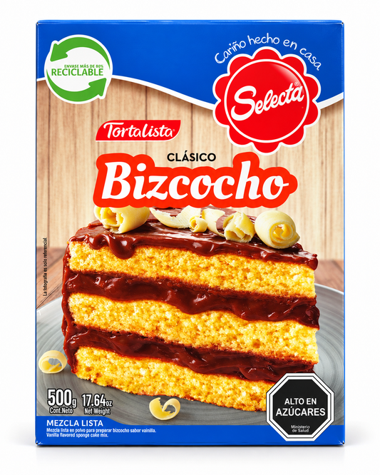 Bizcocho Clásico Selecta– Mezcla Lista Sabor Vainilla 500 g - Chilena Cossas 