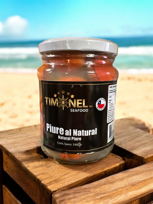 Piures al natural en frasco 340g – mariscos chilenos auténticos