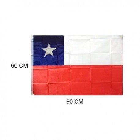 Bandera Chilena poliéster 60x90cm - Chilena Cossas 