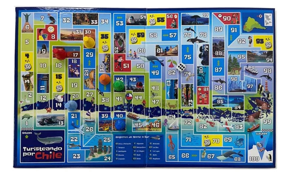 Juego de mesa Turisteando por Chile