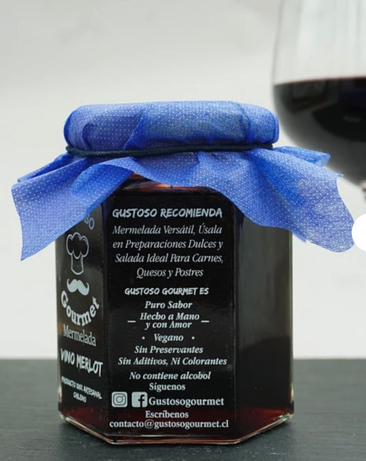 Mermelada Gourmet vino merlot 200gr - Chilena Cossas 