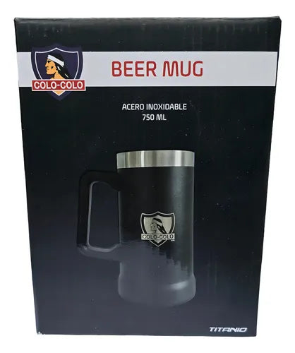 Vaso térmico Colo-Colo con mango beer mug acero inoxidable 600ml schopero albo