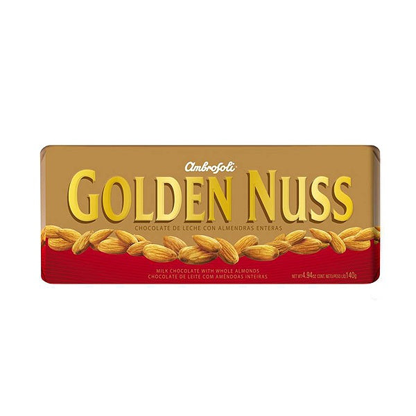 Golden Nuss Ambrosoli 140 g – Chocolate de leche con almendras enteras - Chilena Cossas 