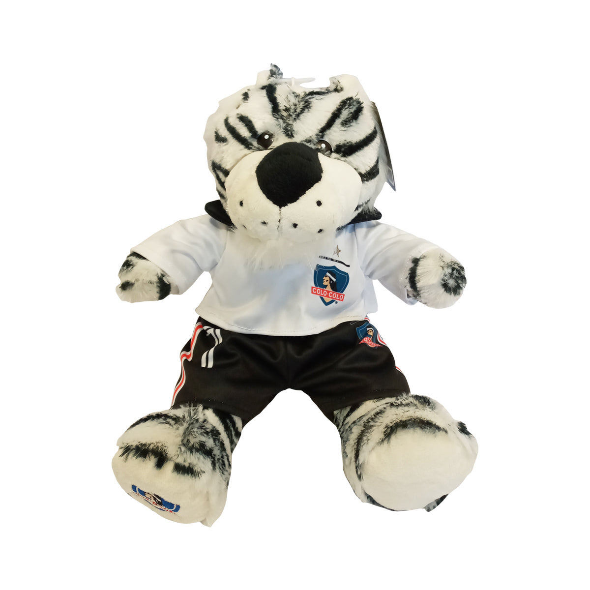 Peluche tigre Colo Colo 26cm juguete mascota camiseta alba regalo niño