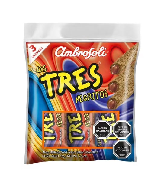 Tres negritos pack de 3 unidades