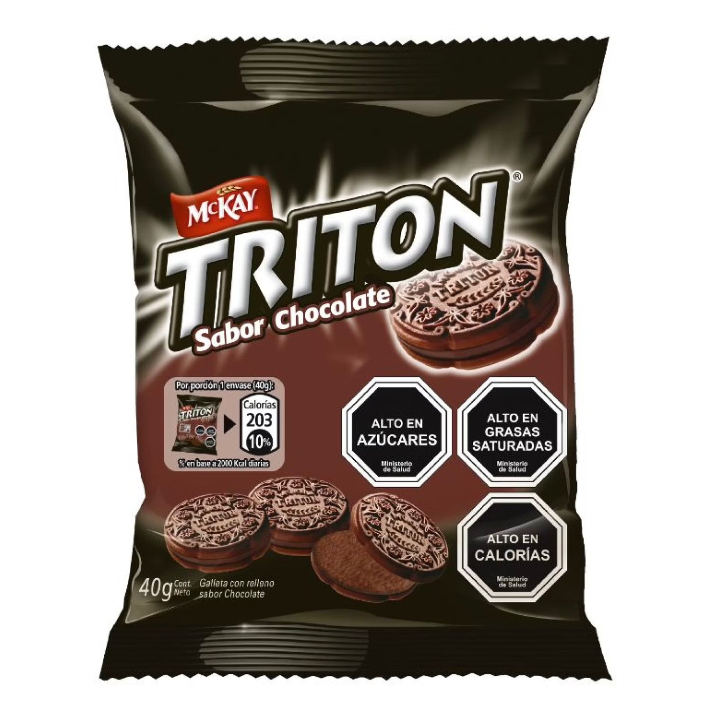 Galleta mini Triton chocolate 40g - Chilena Cossas 