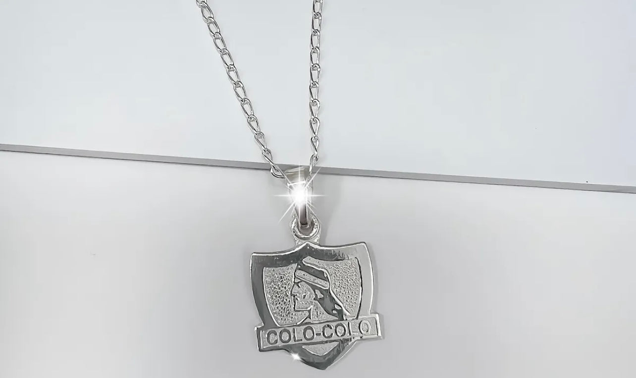 Colgante + Cadena Colo Colo - Plata Chilena