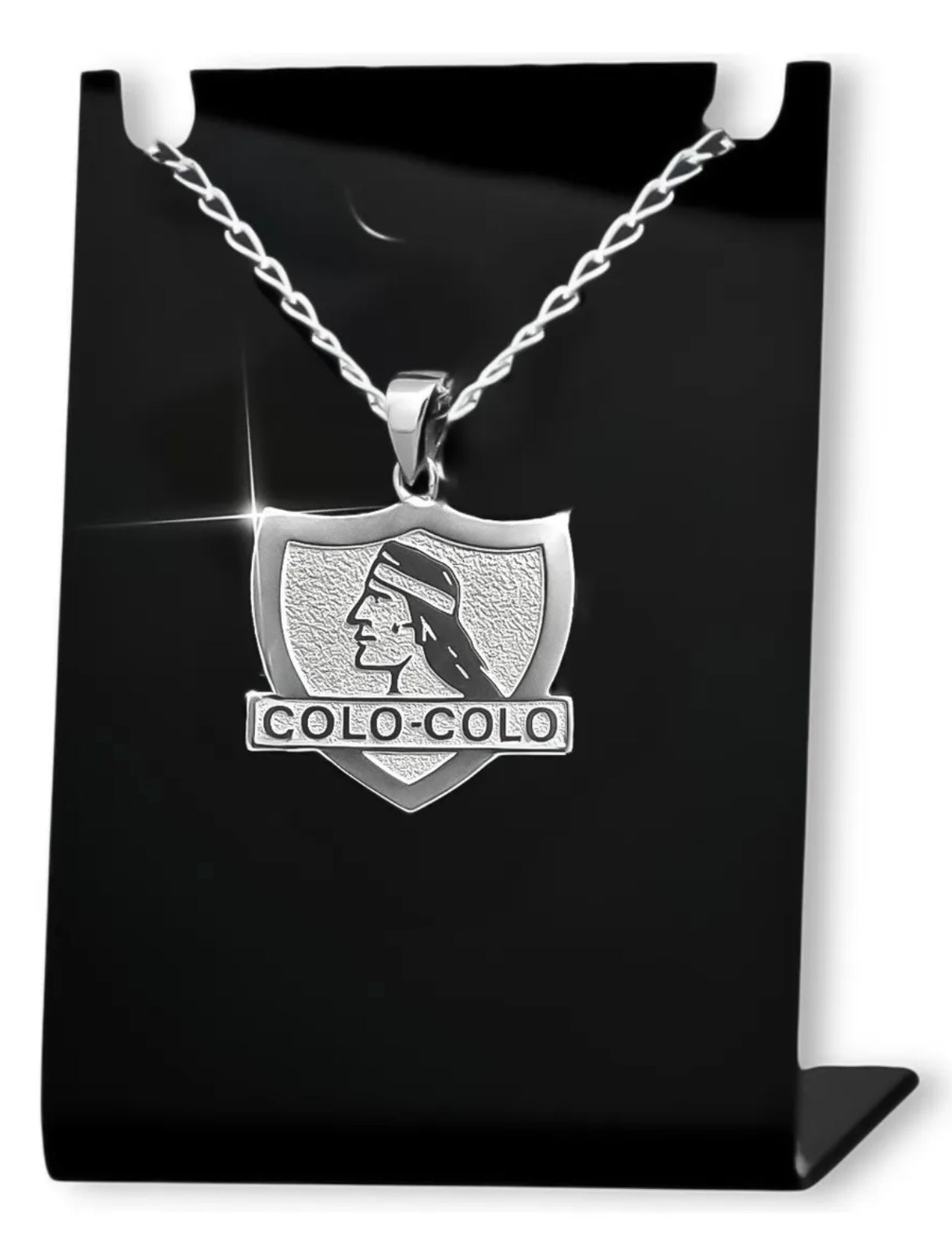 Colgante + Cadena Colo Colo - Plata Chilena