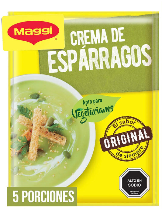Sobre de crema de espárragos Maggi.