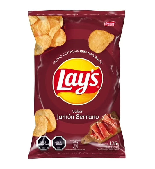 Papas fritas lays sabor jamón serrano 125g