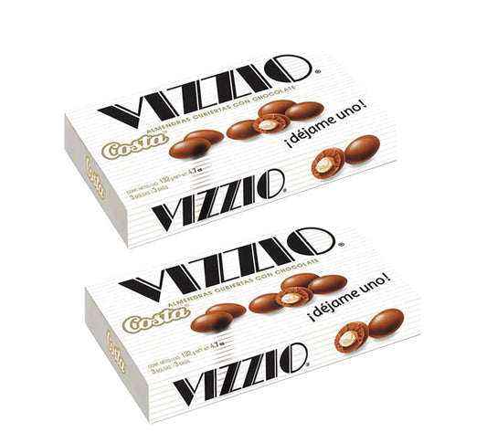 Vizzio, almendras cubiertas con chocolate - Chilena Cossas 