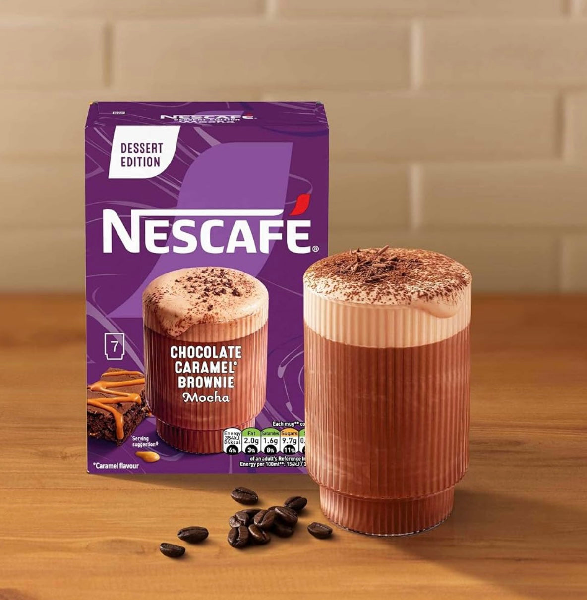 Cafe instantaneo sabor brownie caramel moka- Nescafe