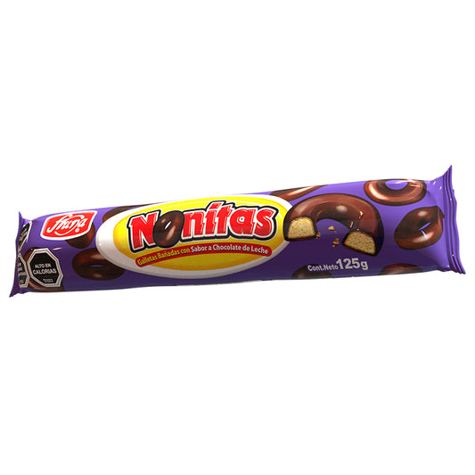 Nonita 125g, galletas fruna cubierta en chocolate