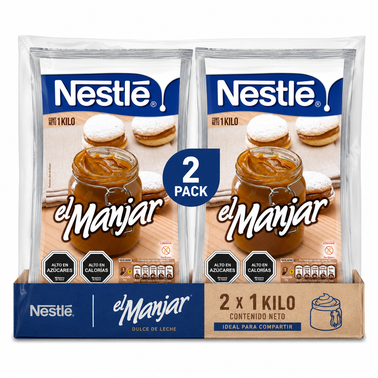 Manjar Nestlé 1 Kg – Dulce de Leche Chileno Tradicional | Ideal para Postres y Repostería - Chilena Cossas 
