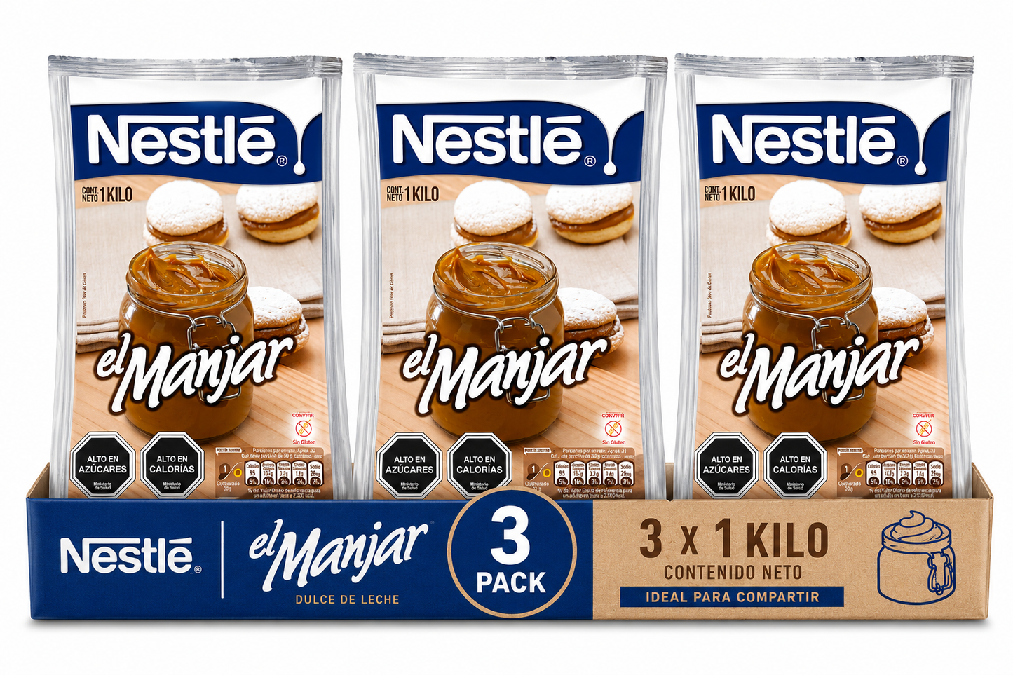 Manjar Nestlé 1 Kg – Dulce de Leche Chileno Tradicional | Ideal para Postres y Repostería - Chilena Cossas 