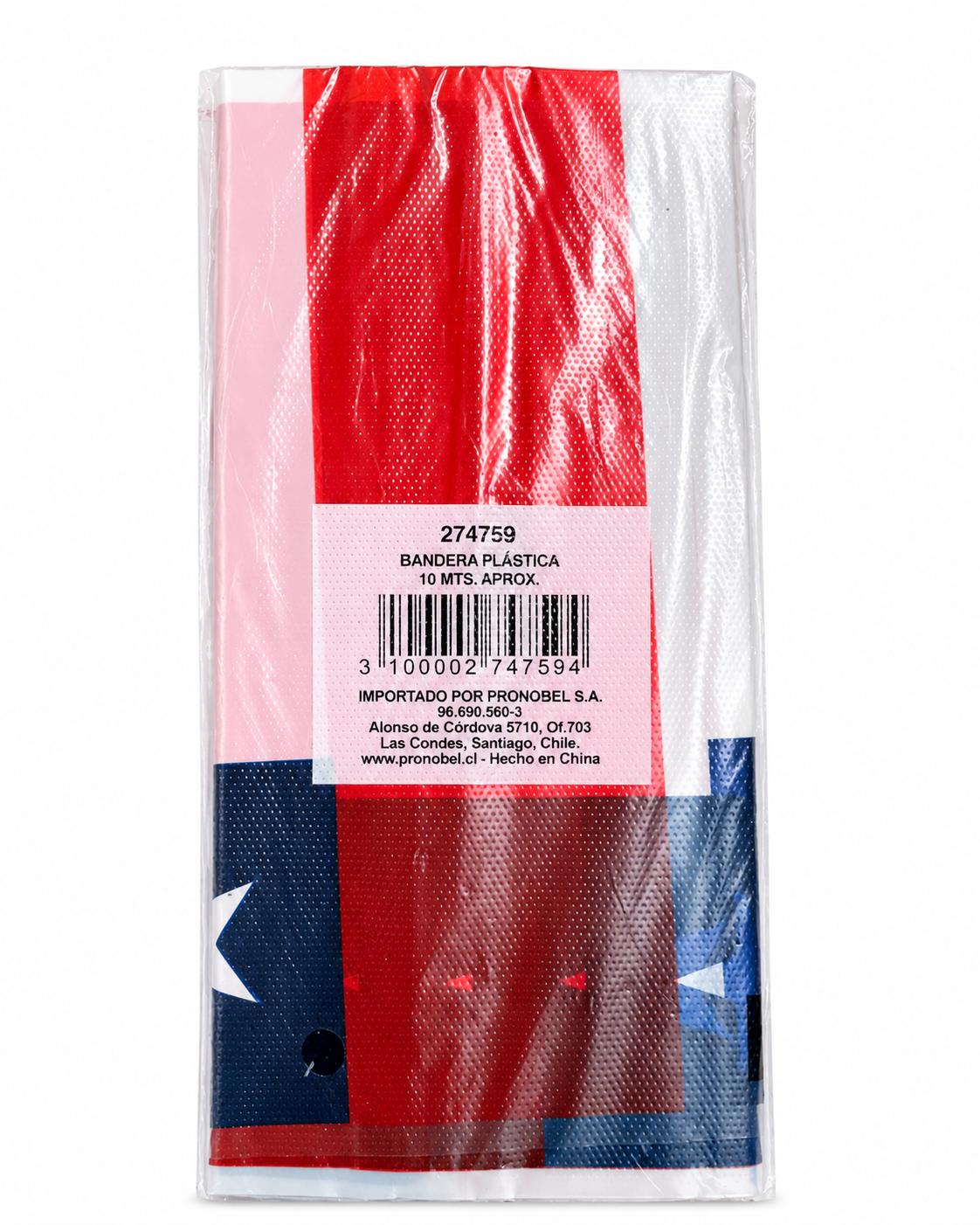 Banderas Plásticas Chilenas 10 Metros – Decoración Fiestas Patrias 🇨🇱