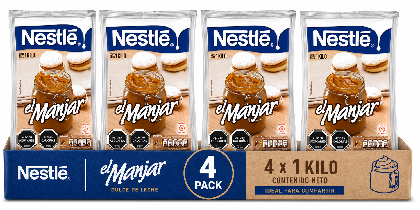 Manjar Nestlé 1 Kg – Dulce de Leche Chileno Tradicional | Ideal para Postres y Repostería - Chilena Cossas 