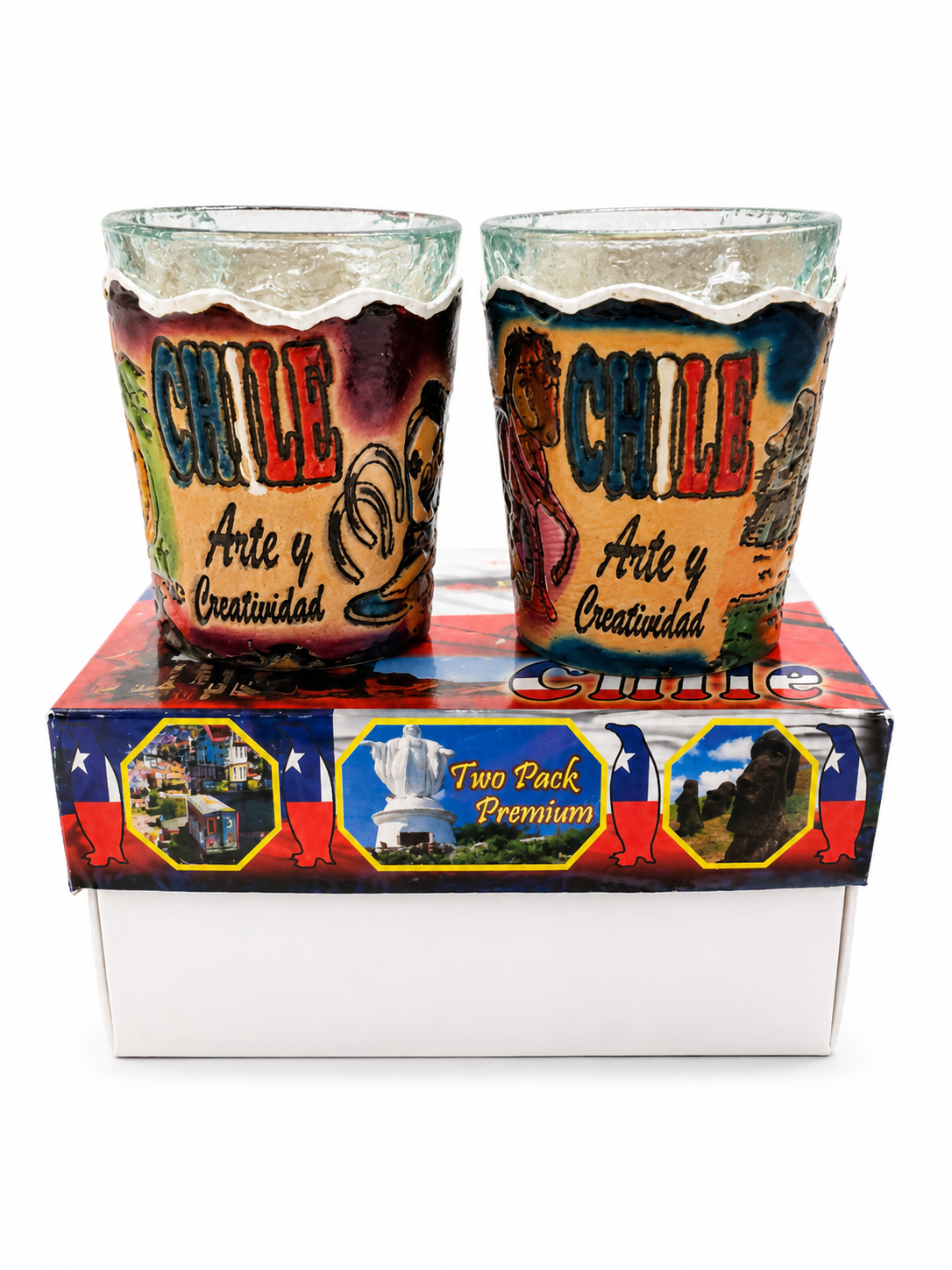 Set de Vasos Shot Souvenir Chile – Diseños Artesanales - Chilena Cossas 