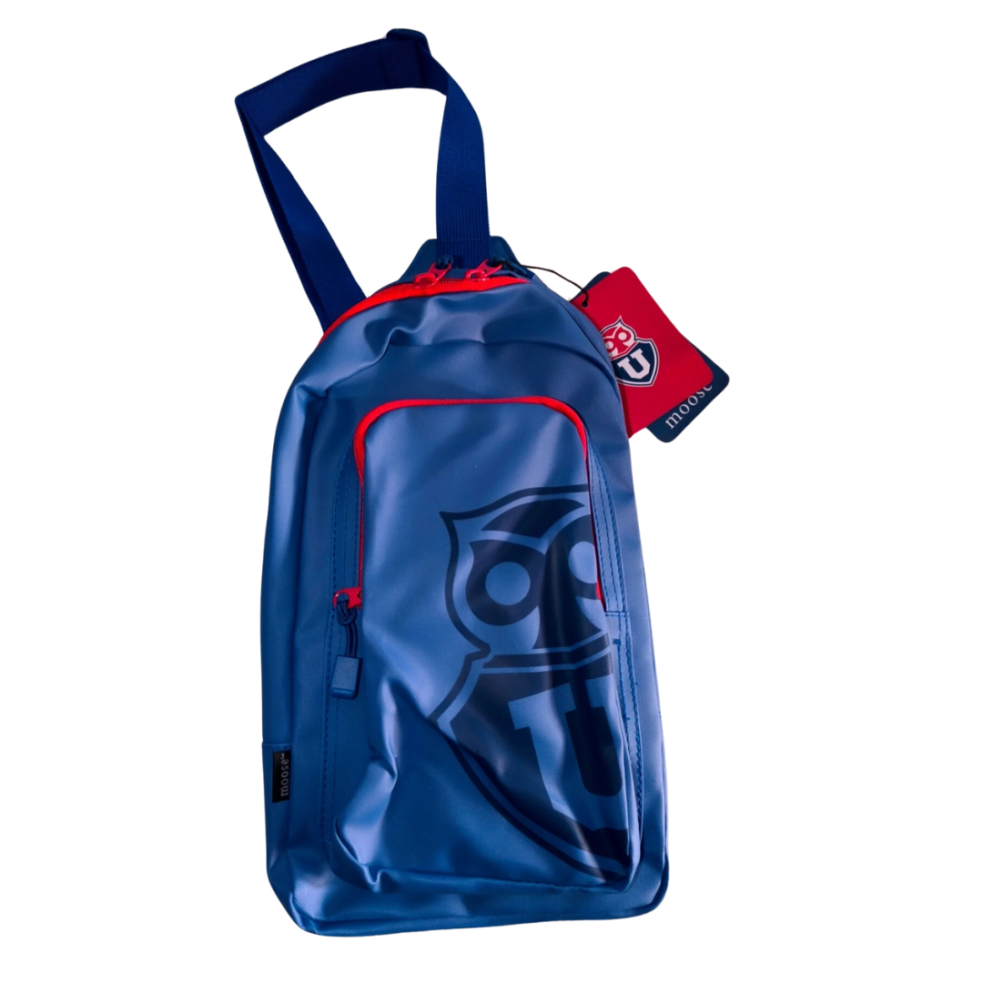 Crossbag Universidad de Chile bolso cruzado banano azul chuncho regalo hincha