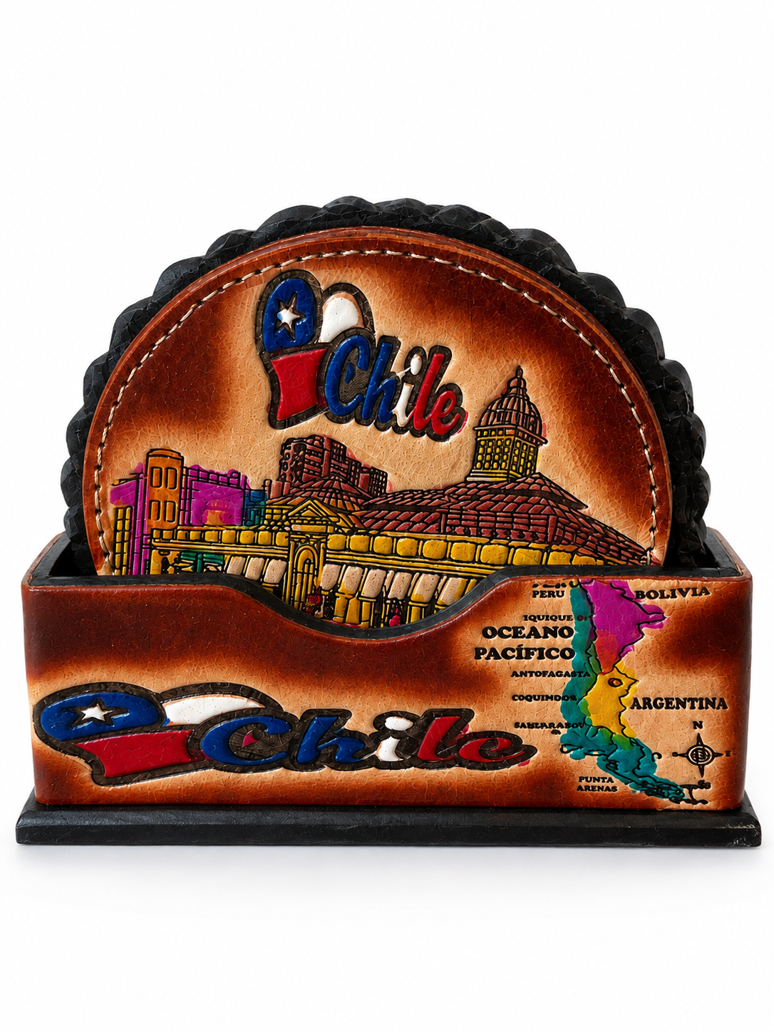 Posavasos artesanales set de 6 - Chilena Cossas 