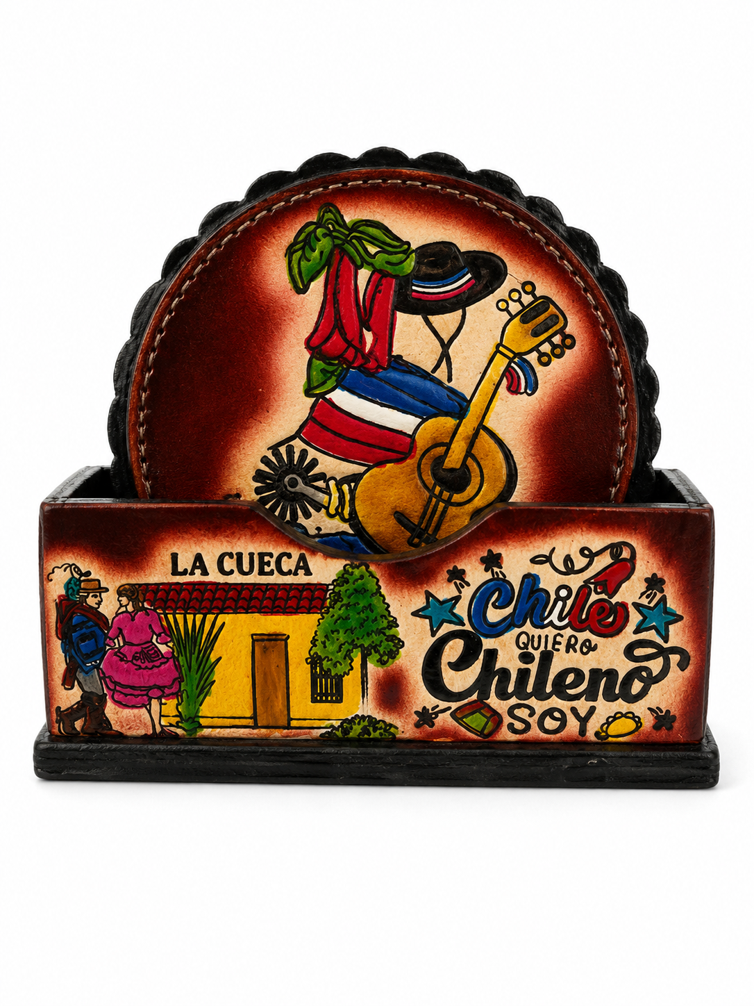 Posavasos artesanales set de 6 - Chilena Cossas 