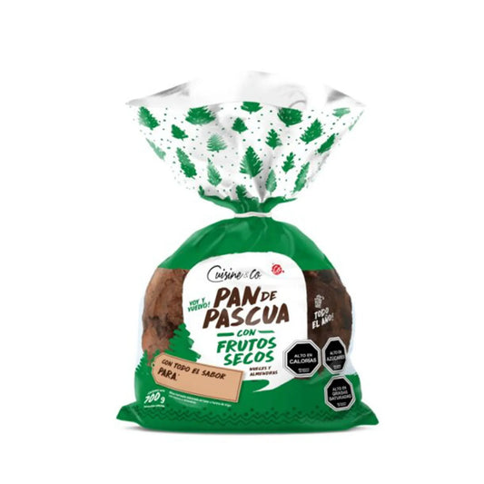 Pan de pascua cuisine & co 700gr, frutos secos